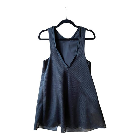 Vivian Chan Size S Black Mesh Haley Sleeveless V-Back A-Line Mini Party Dress - Picture 3 of 13